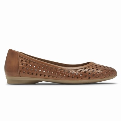 Rockport Cobb Hill Maiika Woven Flache Schuhe Damen Braun IBY-690714